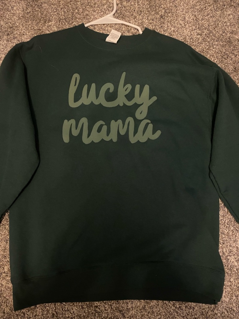 Source Unknown Dark Green "Lucky Mama" Sweatshirt